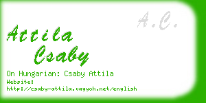 attila csaby business card